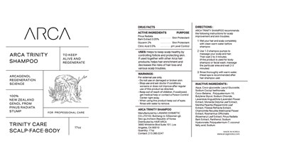 Arca Trinity Shampoo Label (Arca Trinity Shampoo)